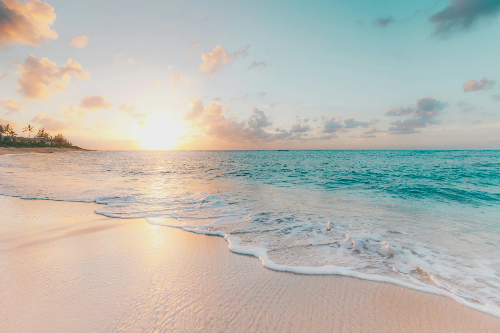 Quiet tropical beach selected for a restorative getaway